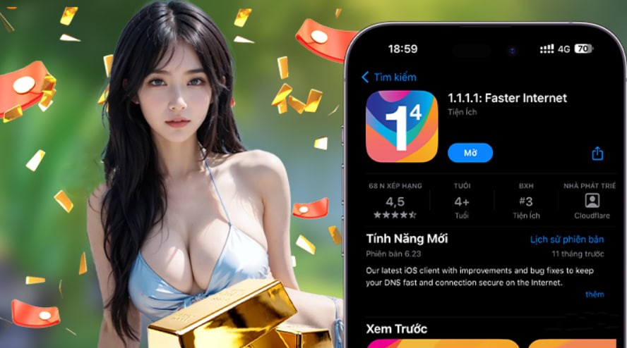Hình ảnh quảng cáo của in88 hiển thị nền tảng và các lợi ích